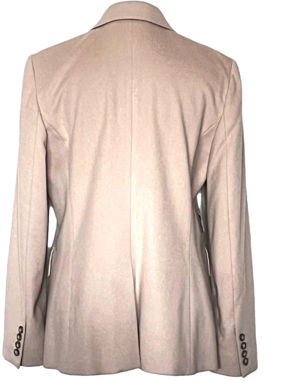 Max Mara Beige Unno Virgin Wool Single Breasted Blazer Jacket 10 Luxury - Picture 4 of 9